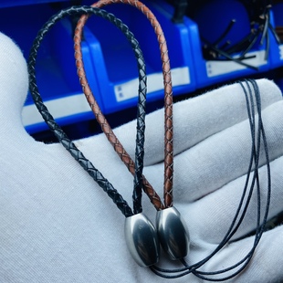 大手师傅钛合金桶珠弹弓失手绳高端吊坠真牛皮绳转运佛珠吊坠