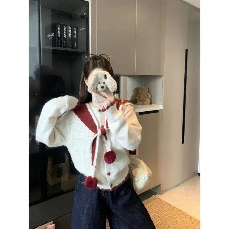 【甜甜圈粉丝专享】毛球披肩甜美设计感毛衣开衫25121805,女装/女士精品,汉服连衣裙,淘宝优惠券,粉丝福利购,淘宝优惠卷