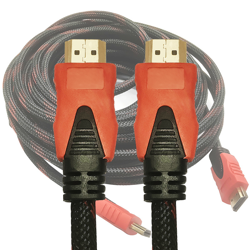 15米 HDMI线黑红网1.4版HDMI线支持3D 4K高清线电脑连接线
