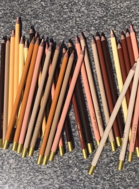 late smart自主品牌圆杆皮肤肤色粗芯油性彩铅 10色共30支