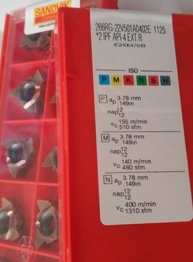 山特维克266RL/RG22V501A0402E1125石油管螺纹钻杆V50扣螺纹刀