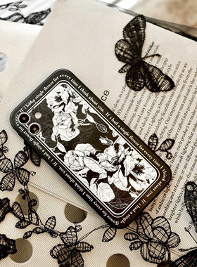 法式文艺复古15promax苹果iphone14promax手机壳mini软壳12全包11新苹果13防摔华为mate60pro适用iphone16pro