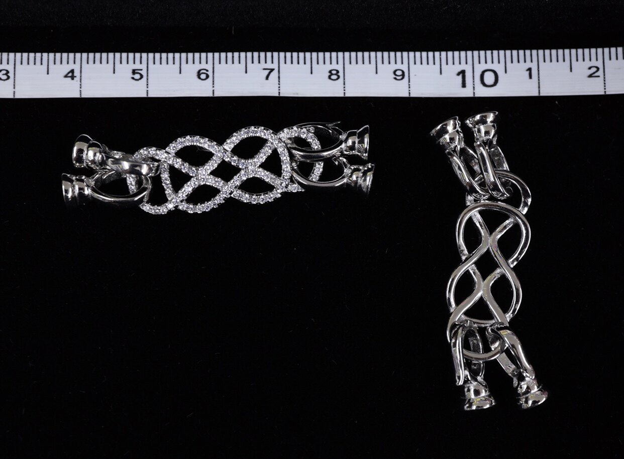 DIY JEWELRY ACCESSORIES S  SINGLE-ROW DOUBLE-ROW PEARL NECKLACE CLASP LOCK LARGE INS SIMPLE AND GENEROUS