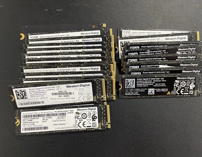 Sn730 512g ssd nvme pcie 固态硬盘笔记本电脑 西部数据黑盘拆机