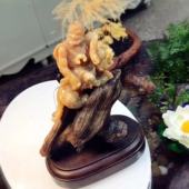 一博珊福精品天然珊瑚玉摆件家居装 饰饰品礼品