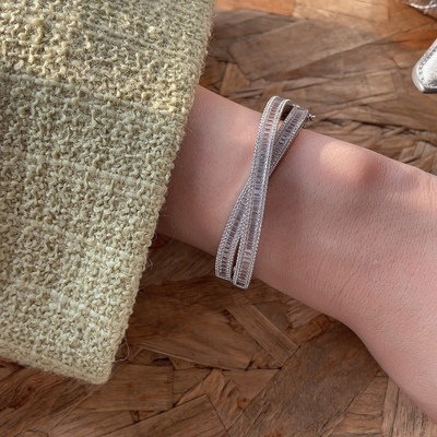 小众设计师甜美风重工交叉手镯