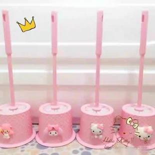 可爱卡通马桶刷子无死角家用套装洗厕所刷带放置盒卫生间清洁神器