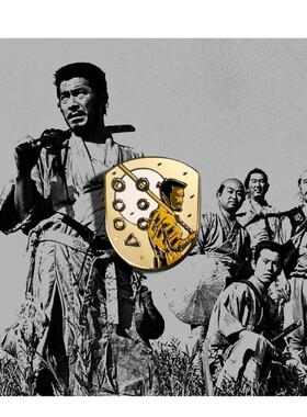 七武士黑泽明C款 豆瓣豆品电影徽章 创意胸针纪念章金属胸牌