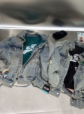 【BOBO1972】两面可穿特色工艺牛仔外套219236#  CJJ磨破春秋款潮