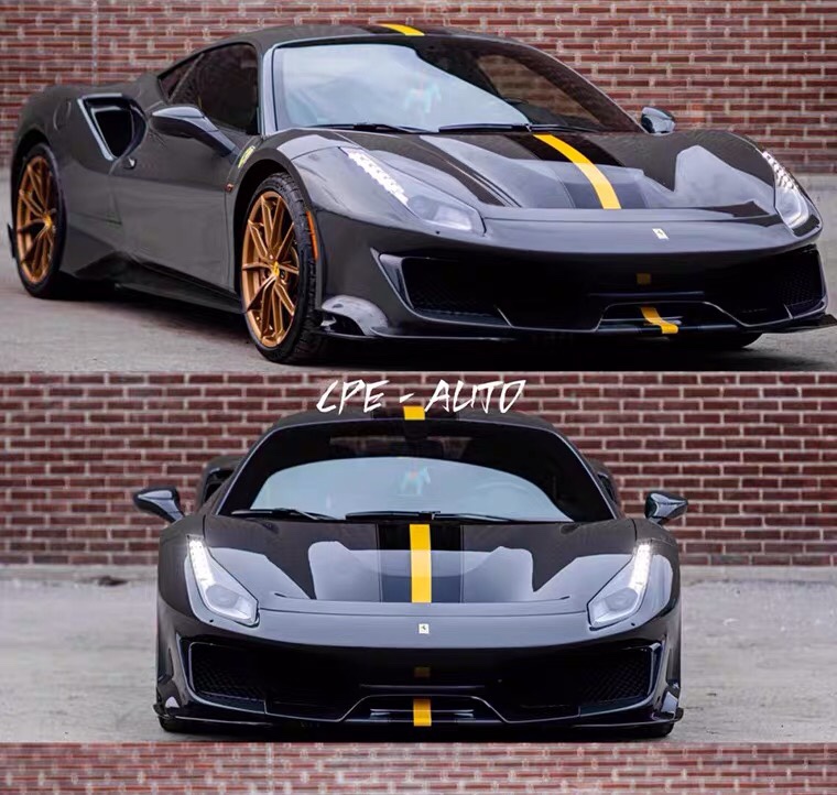 法拉利488车贴机盖赛道平行线