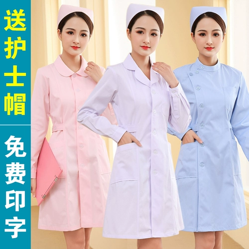 Летняя униформа медсестры, летняя одежда, летний белый халат, рабочий комплект, короткий рукав, для салонов красоты, большой размер
