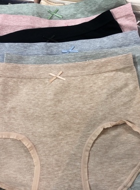 5条包邮靓心语925春夏无缝大码大版高腰内裤包臀三角裤透气简约