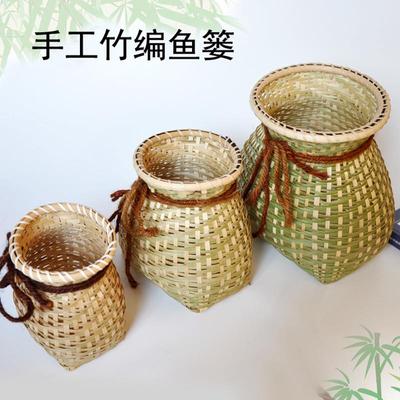 竹编制品鱼篓背篓采茶篓采摘茶叶篓竹篮子腰篓采茶筐摘茶叶篓子