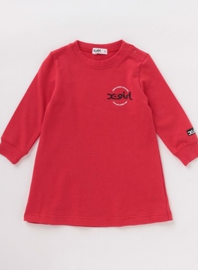 日本高端代G品牌xgirl全棉细毛圈长袖卫衣裙