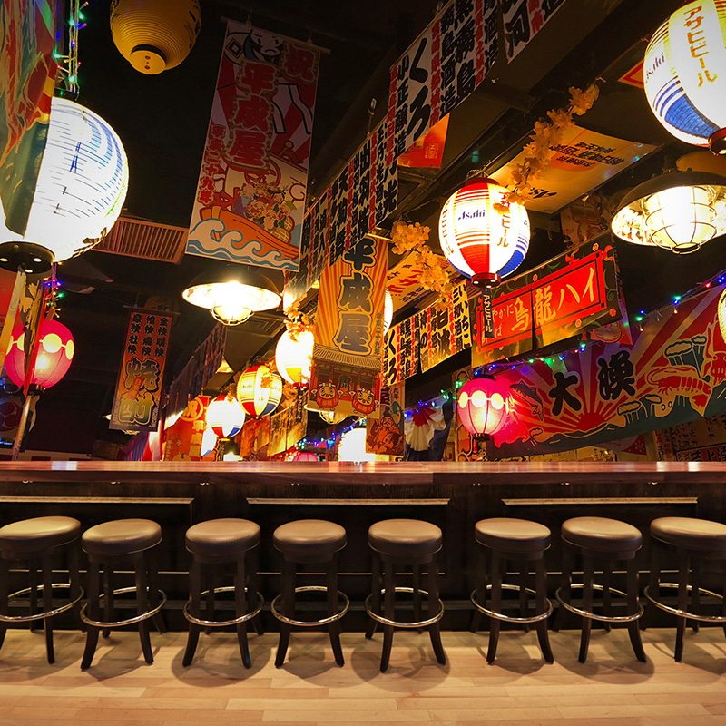 复古居酒屋日式和风墙纸日本料理寿司店壁纸饭店餐厅酒吧街景壁画