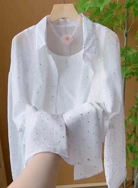 新款法式时尚设计感亮片防晒上衣0021