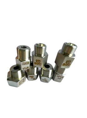 CGA660转21.8内螺纹气体钢瓶变径转接头英制螺纹G5/8转CGA580内转