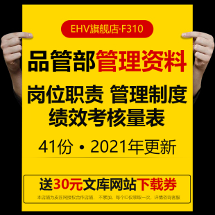 公司品管部管理资料IQC绩效考核表岗位职责说明品管部管理制度经