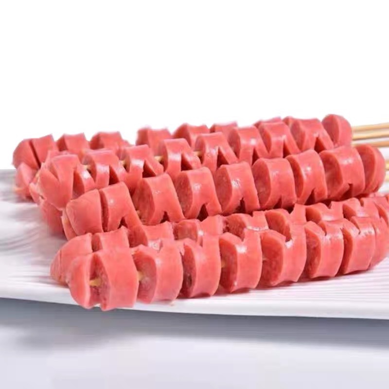 宜可烧烤火龙串弹力肠15支 油炸食材冷冻半成品开花香肠肉肠小串