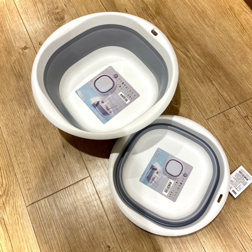 家用nitori脸盆尼达利折叠灰白色