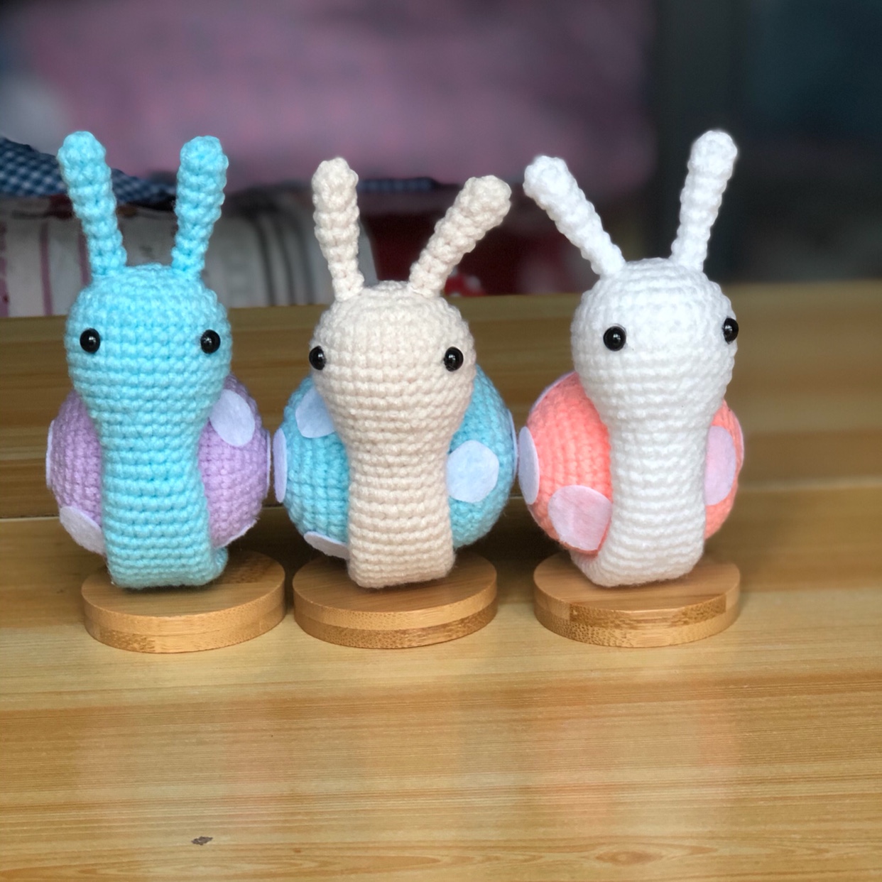 针织手工材料创意创意小蜗牛玩偶毛线钩织成品小蜗牛挂件 材料包