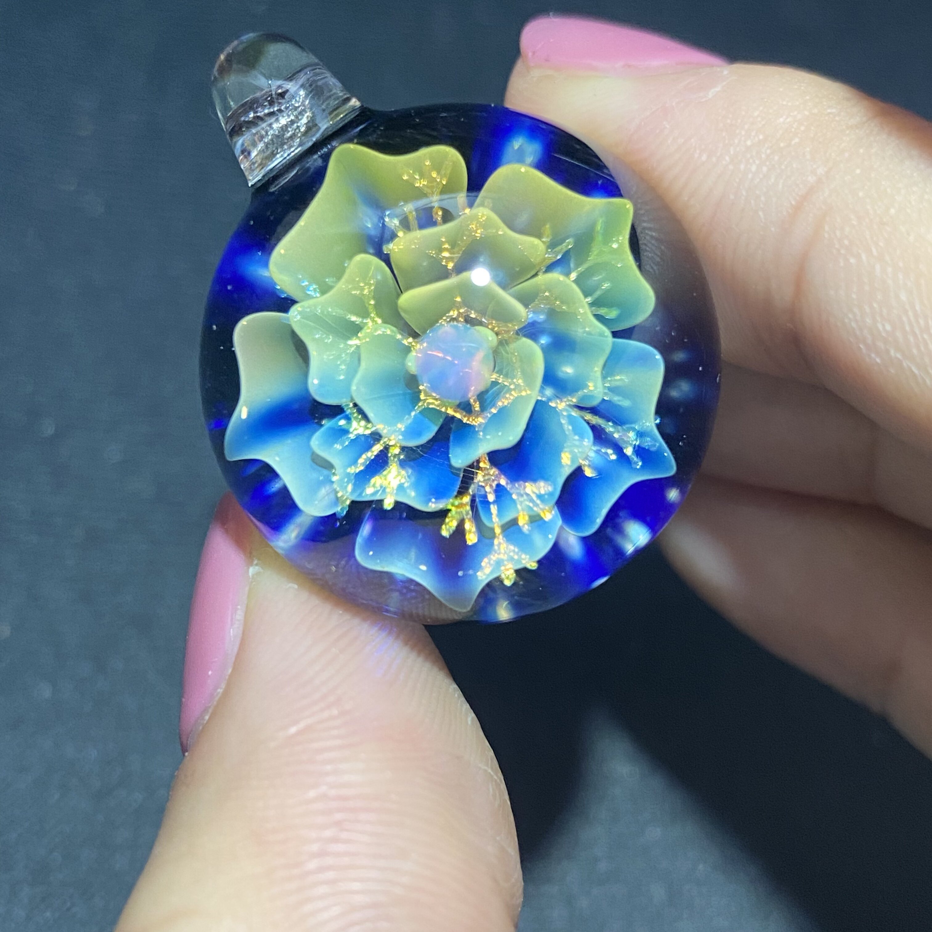 宇宙星空球手工毛衣链送女友欧泊