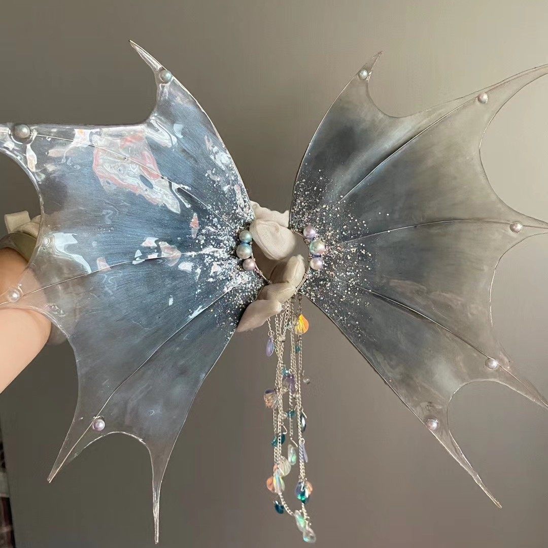 鲛人耳人鱼耳渐变鲛人耳朵头饰仙气精灵发饰品美人鱼道具写真影楼