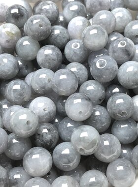 隆慈缘冰乌鸡散珠6mm8mm10mm手链项链挂链配件乌鸡种DIY散珠翡翠