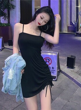 气质新款连衣裙女夏季修身显瘦包臀短裙早春秋百搭性感吊带裙子潮