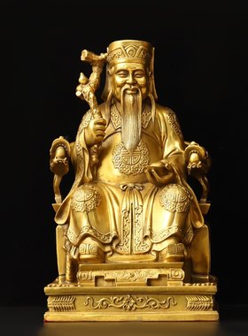 纯铜土地公土地婆神像摆件佛像