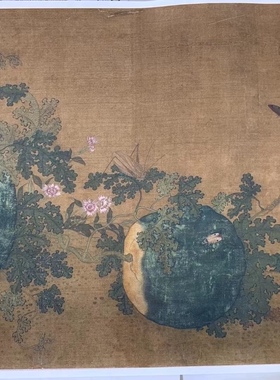 宋 佚名 瓜果草虫图 书法国画作品长卷 临摹学习资源 微喷复制品