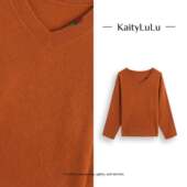 KaityLuLu 宽松V领毛衣 KT205W051