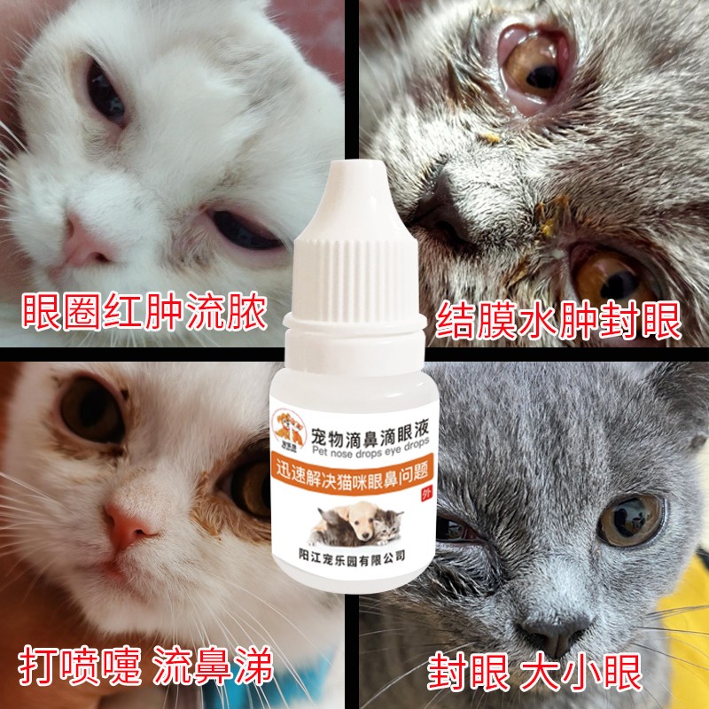 宠物用品猫咪狗狗眼药水猫鼻支去泪痕感冒打喷嚏流泪鼻涕滴眼液 宠物/宠物食品及用品 眼部清洁 原图主图