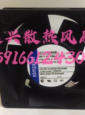 4114NH3/NH4/NH5/NH6 4114NHH/NHHR 24V 12038 ebmpapst散热风扇