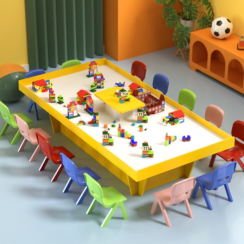 大型游乐场设备游戏桌儿童沙盘桌粘土桌手工桌玩具桌多功能积木桌