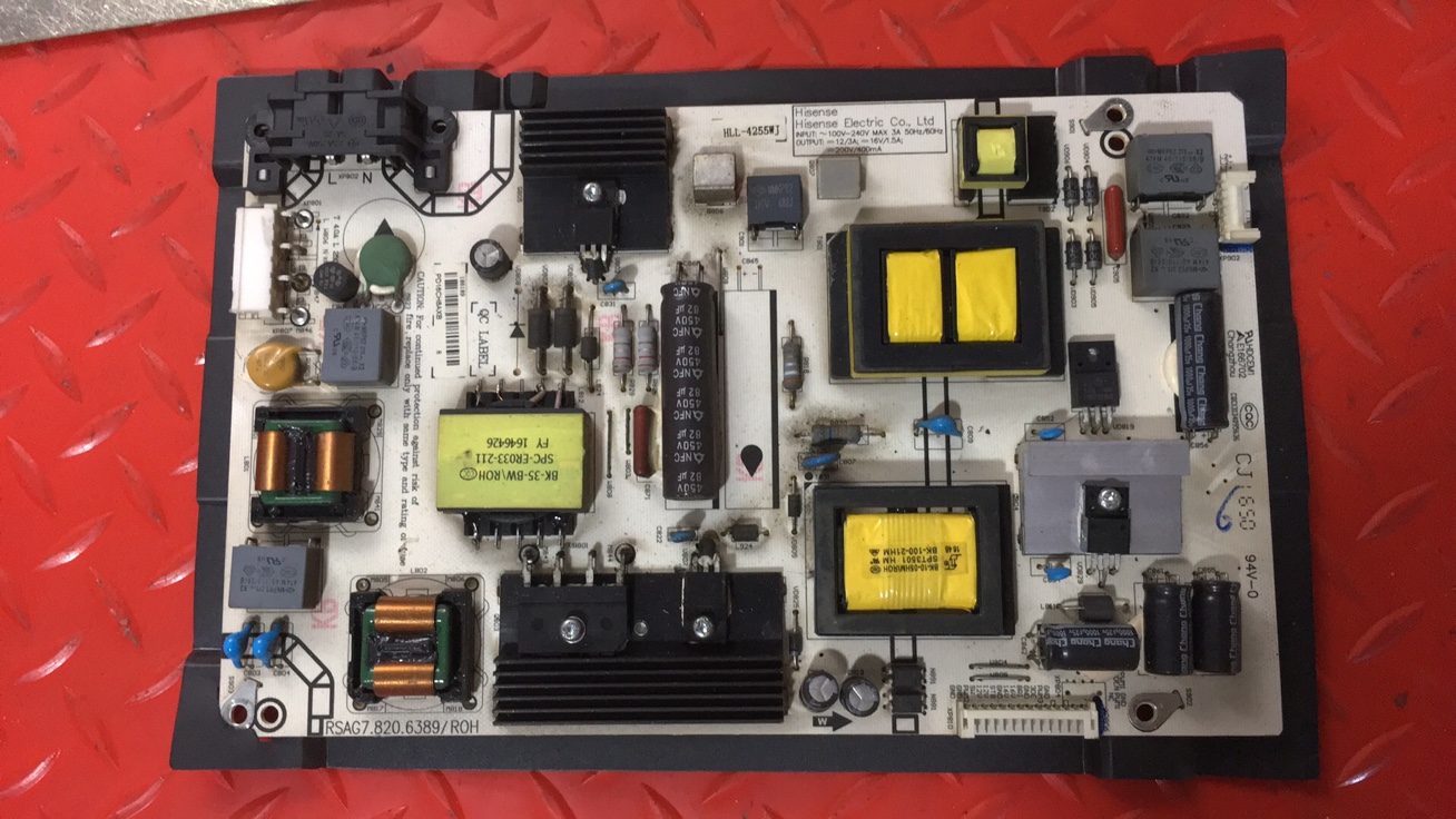单电容4针 原装海信LED49K300U 49寸电源板RSAG7.820.6389