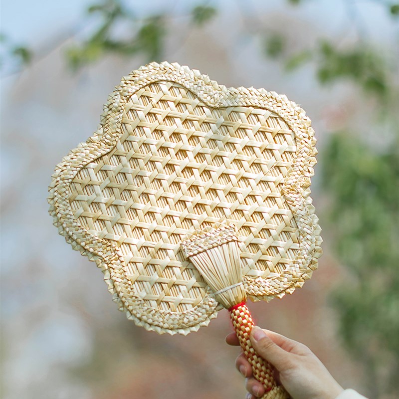 扇子夏天耐用凉快风大便携古w风夏季小团扇蒲扇儿童国风葵老式日