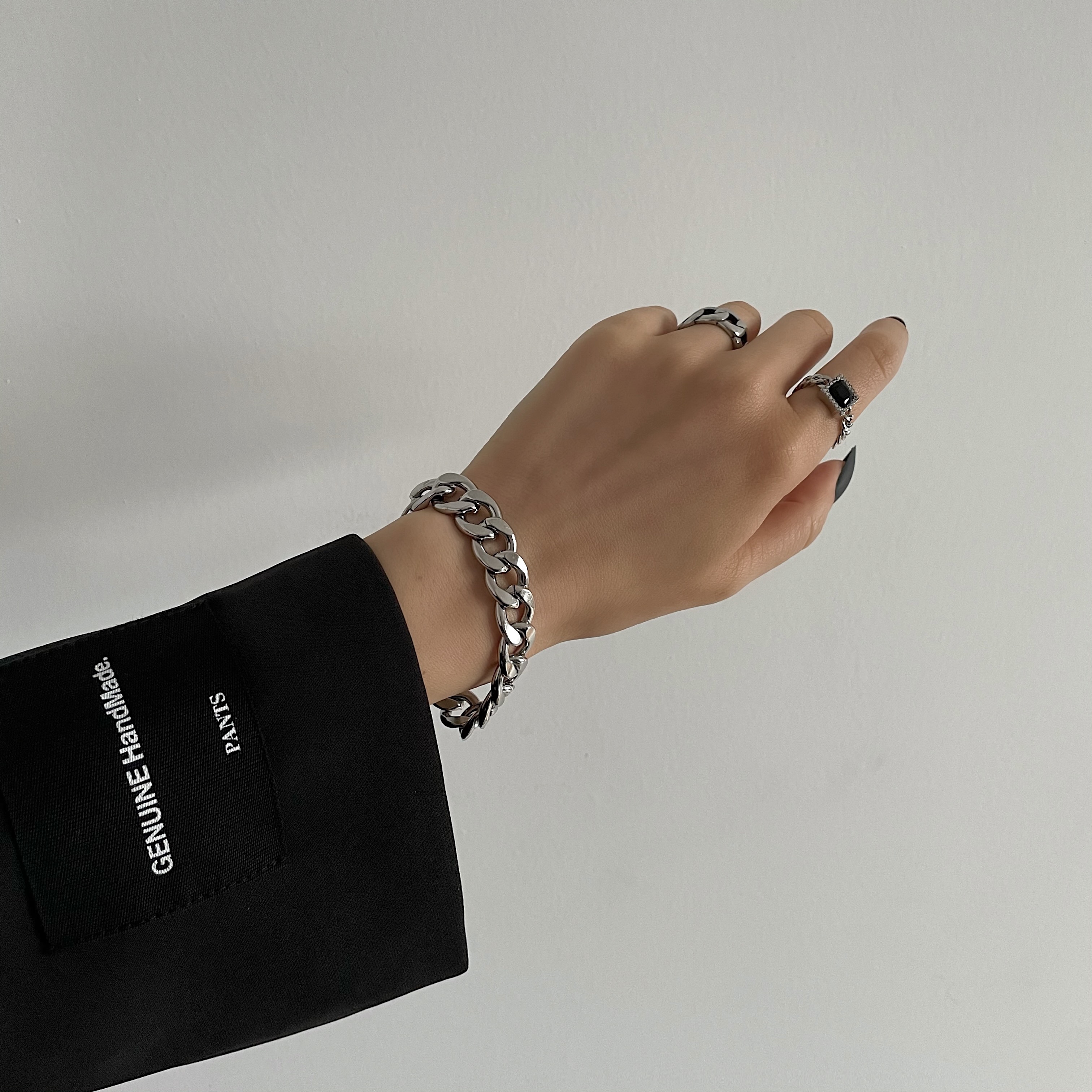 小众ins冷淡风情侣钛钢手链