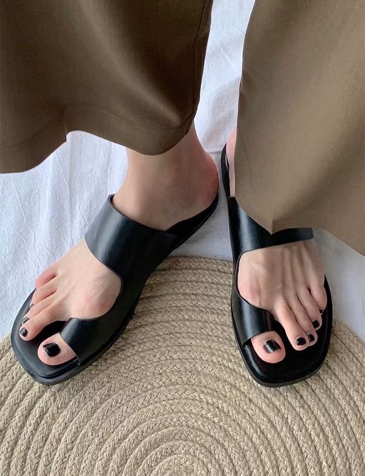 South Korea early summer new skin exposed geometric upper toe set fashion cool drag