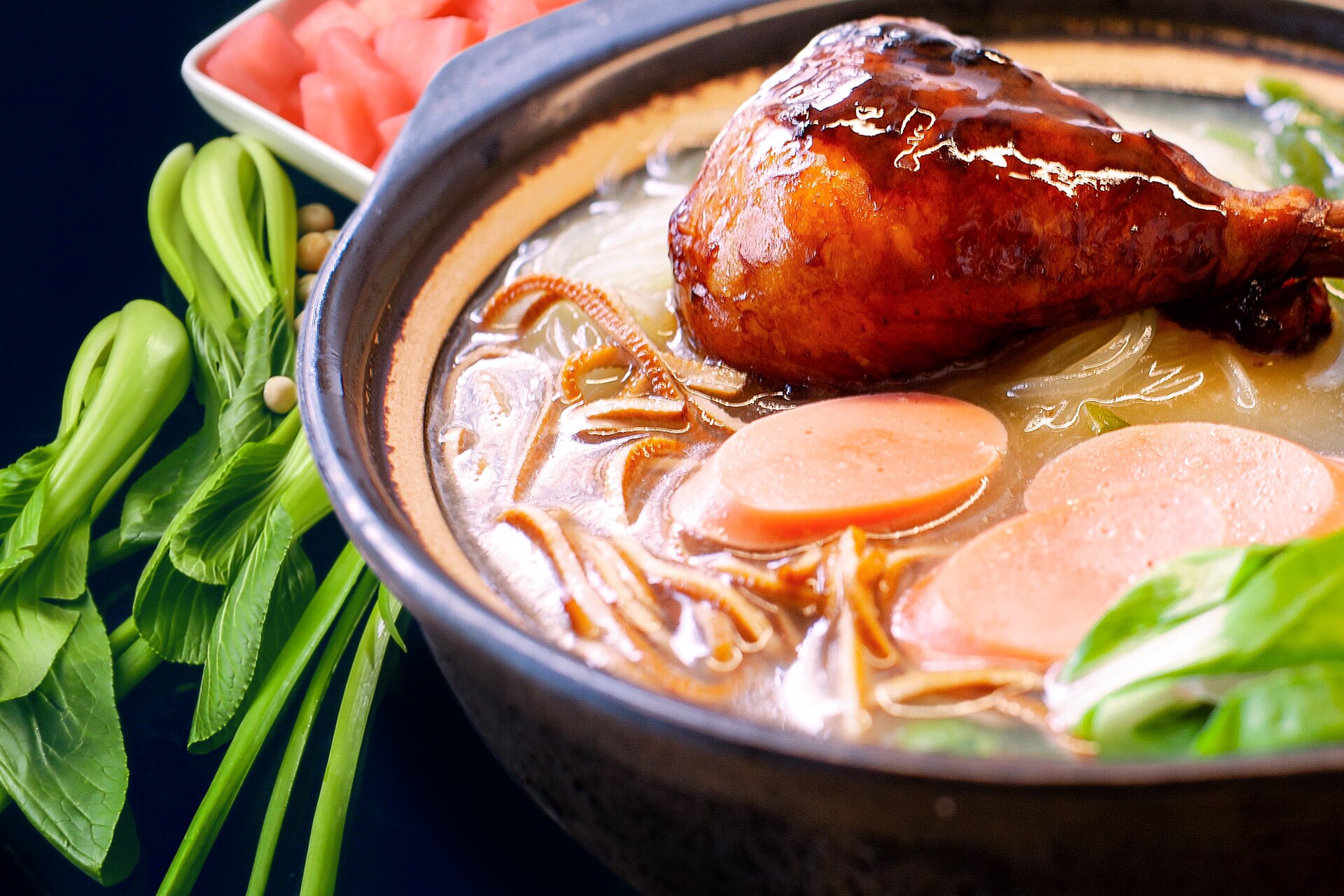 荷乡厨娘扬州特产粉丝鸡腿砂锅纯手工制作方便速食新鲜蔬菜早晚餐