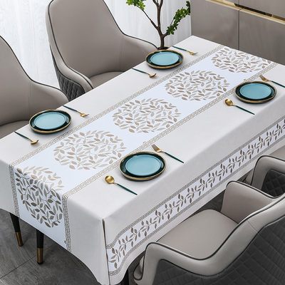 新中式桌布防水防油免洗长方形餐桌茶几台布2022年新款0524g