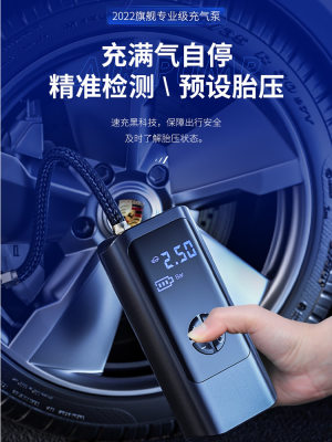 非常爱车12V汽车车载充气泵 双缸便携式电动车用轮胎打气泵大功率