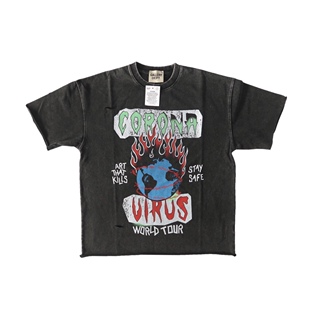 VINTAGE复古破洞圆领纯棉短袖 T恤 DEPT GALLERY