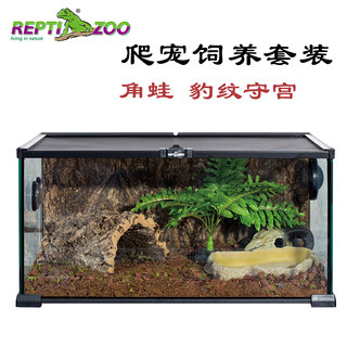 Reptizoo瑞皮爬缸爬宠饲养箱守宫睫角蜘蛛蝎子角蛙造景玻璃缸套装