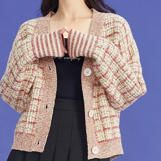2025秋冬韩范宽松百搭森系小香风编织针织开衫上衣女清新范