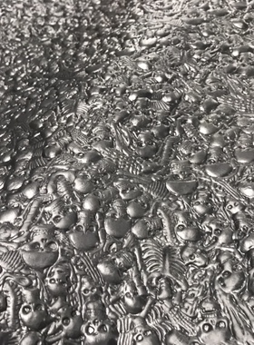 井吾皮革 黑色头层牛皮 骷髅头系列牛皮1.0mm 14-16尺 200/张