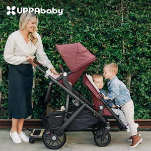 UPPAbaby Vista V2双胞胎婴儿车高景观可坐躺折叠双向双人婴儿车