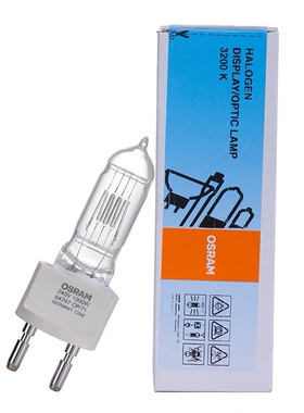 欧司朗1000W聚光灯摄影灯泡影视暖光灯管OSRAM 64747钨丝灯泡GY22