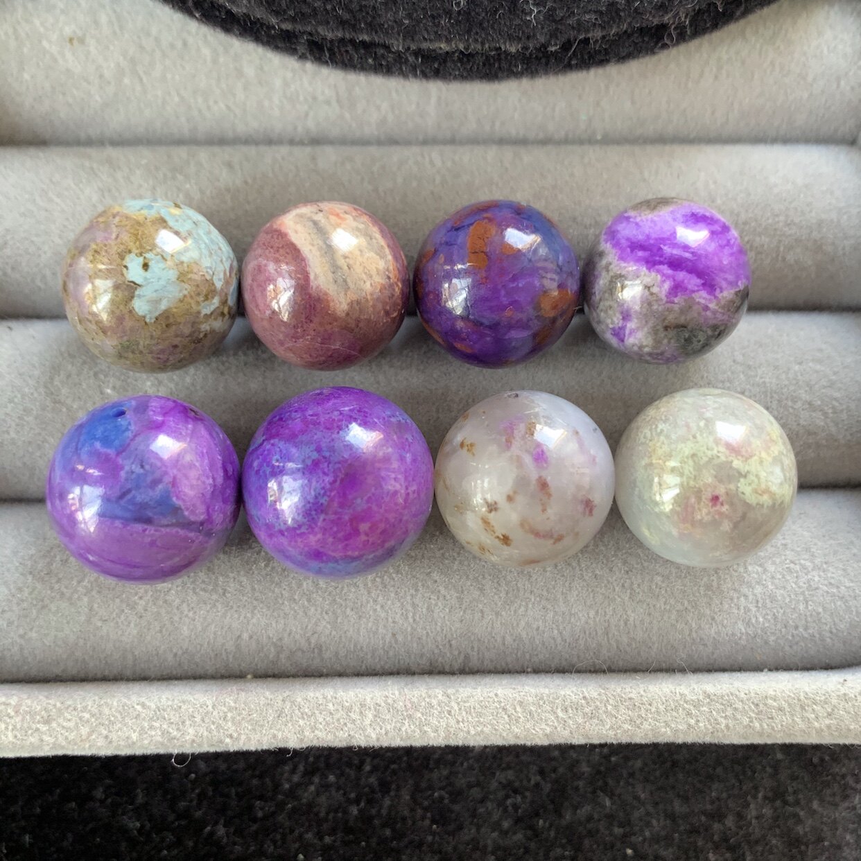 醒走14mm 15mm 16mm舒俱来幻彩蓝紫色玉化冰透樱花苏纪石圆珠子