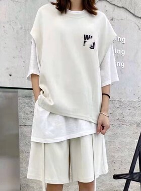 短款纯棉无袖大码休闲夏季马夹
